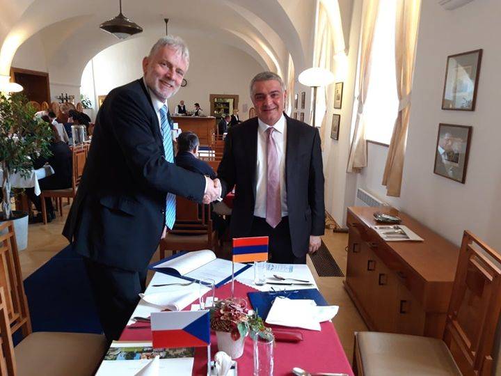 The meeting of the Ambassador Ashot Hovakimian with Mr. Tomáš Jirsa, the Vice-Chairman of the Committee on Foreign Affairs, Defence and Security of the Senate of the Parliament of the Czech Republic