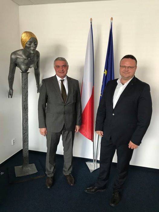 The meeting of the Ambassador Ashot Hovakimian with the Chief Executive of the Czech Radio René Zavoral