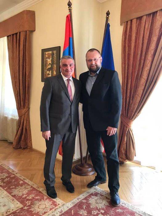 Ambassador Ashot Hovakimian hosted the member of the Czech Republic - Armenia Interparliamentary Friendship Group Jan Bartošek