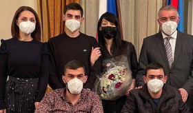 On March 5 Ambassador Ashot Hovakimian hosted Artsakh War participants Aram Avetisyan, Norayr Sukiasyan and Sargis Fidanyan