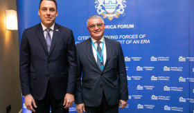 At the invitation of Podgorica Mayor Ivan Vuković, Ambassador to Montenegro Ashot Hovakimian participated in the Podgorica Forum under the title "Cities as driving forces of change in the spirit of an era"