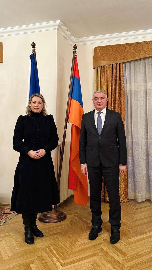 Ambassador Ashot Hovakimian hosted the Head of Unit of the Council for Minority Affairs and Secretariat of the Government Council for National Minorities, Kateřina Bursíková Jacques