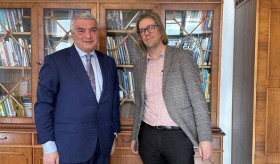 Ambassador Ashot Hovakimian met with Director of the Prague Institute of International Relations Mats Braun