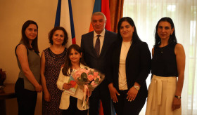 Ambassador hosted the best student of the 2023-2024 academic year from the Armenian Saturday School in Prague