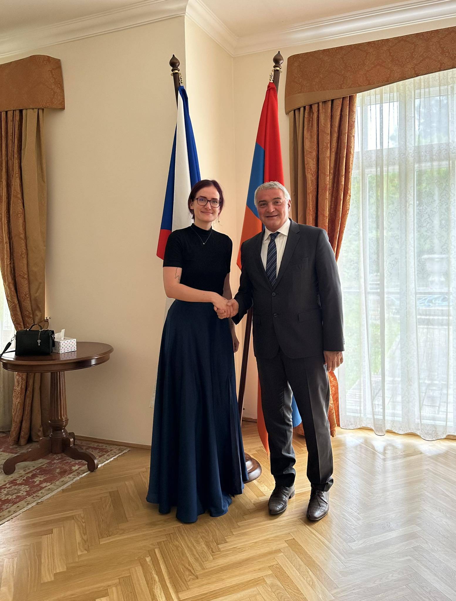 Ambassador Ashot Hovakimian hosted a Member of the European Parliament from the Czech Republic Markéta Gregorová