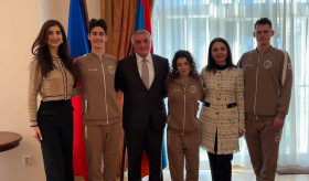 The Ambassador hosted the Armenian pair competing at the World Figure Skating Championships in Prague