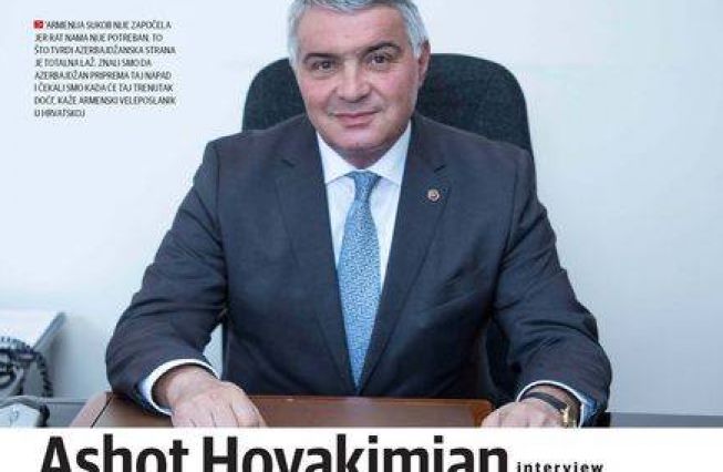 Interview by the Ambassador of Armenia to Croatia Ashot Hovakimian to “Nacional” weekly - Zagreb, 20.10.2020