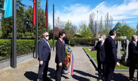 On the occasion of Victory Day, the wreath-laying ceremony at the Monuments to the Red Army soldiers who fell during the liberation of Czechoslovakia and to the 1945 Prague uprising