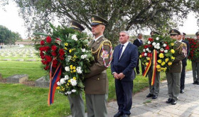 On September 5, Ambassador Ashot Hovakimian participated in the Terezin commemoration and wreath-laying ceremony