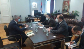 On December 13, Ambassador of the Republic of Armenia Ashot Hovakimian met with Miroslav Knežević, Assistant Minister for Economic Diplomacy of the Ministry of Foreign Affairs of the Republic of Serbia