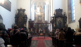 Ambassador Ashot Hovakimian and his spouse attended the Christmas Divine Liturgy followed by the Water Blessing ceremony, held at the Church of the Holy Spirit in Prague