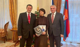 Ambassador Ashot Hovakimian hosted the Editor-in-Chief of the Czech STATUSS magazine Viktoria Sion and the title holder of the last issue of the magazine, businessman-inventor, President of “Diacom Technology” Khachatur Mkrtchyan