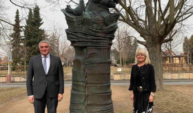 Ambassador Ashot Hovakimian paid a visit to the town and memorial of Lidice, where he was hosted by the Mayor of Lidice Veronika Kellerová and the Director of the Lidice Memorial Eduard Stehlík