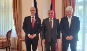 Ambassador Ashot Hovakimian hosted the Chairperson of the Czech Senate Committee on Public Administration, Regional Development and the Environment senator Zbyněk Linhart and Vice-Chairperson of the Senate Committee on EU Affairs senator Petr Orel
