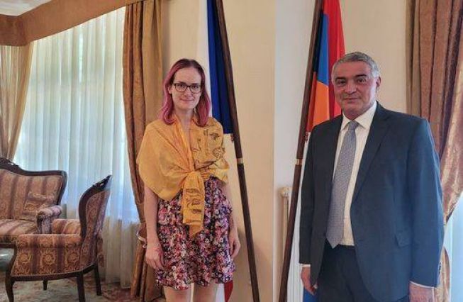 Ambassador Ashot Hovakimian hosted at the Embassy Markéta Gregorová, a Member of the European Parliament from the Czech Republic and a member of the Delegation to the EU-Armenia Parliamentary Partnership Committee