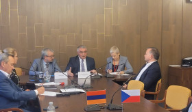 The Czechia-Armenia Inter-Parliamentary Friendship Group operating in the Chamber of Deputies of the Czech Parliament, under the chairmanship of Marek Benda, hosted the Ambassador of Armenia Ashot Hovakimian