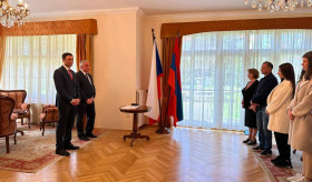 The regular swearing-in ceremony of the citizens granted the citizenship of the Republic of Armenia by the decrees of the President of the Republic of Armenia took place at the Armenian Embassy in the Czech Republic