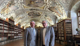 Ambassador Ashot Hovakimian visited the Library of Strahov Monastery in Prague and had a meeting with the Director General of the Library Gejza Šidlovský