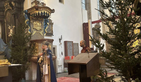 At the Church of the Holy Spirit in Prague the Christmas Divine Liturgy followed by the Water Blessing ceremony took place