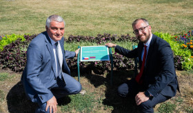 At Victory Square in Prague 6 the official opening of the newly planted flowerbeds in the colors of the national flag of the Republic of Armenia in the center of the square took place