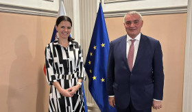 On September 24, the Ambassador Ashot Hovakimian met with the State Secretary of the Ministry of Finance of Slovenia, Nikolina Prah and State Secretary of the Ministry of Foreign and European Affairs of Slovenia, Neva Grašić