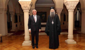 Ambassador Ashot Hovakimian was received by the newly elected Patriarch of the Serbian Orthodox Church Porfirije